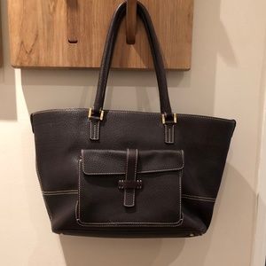 Loro Piana Brown Leather Shoulder Bag